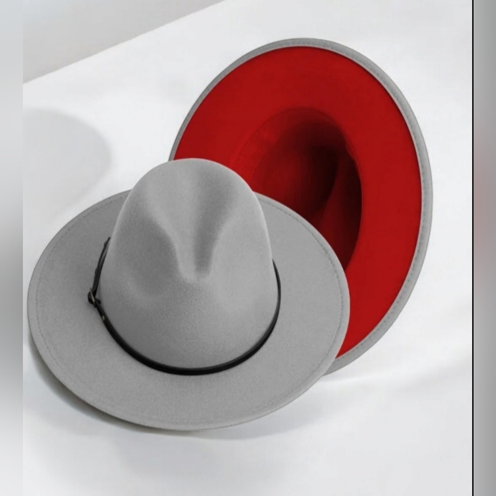 Red Bottom Fedora Hat